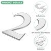 Unique Bargains 304 Stainless Steel Self-adhesive Polished Surface Rust Resistant House Number 1 Pc - 2 of 4