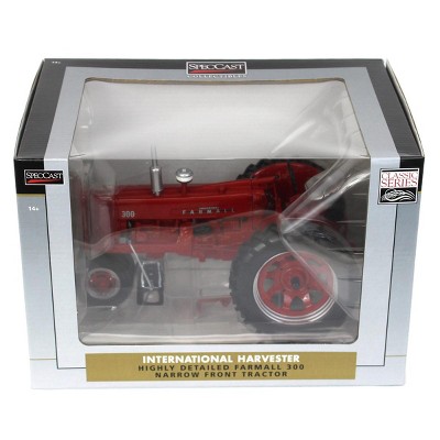 High Detail Red Diecast Farmall 300 Narrow Front Tractor Model