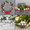 AuldHome 2" Farmhouse Ball Ornaments, Set of 6; Distressed Metal Tin Glass Ball Vintage Style Christmas Decorations - 4 of 4