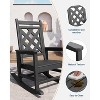 Adirondack Outdoor Rocking Chair, All Weather HDPE Plastic Patio Rocker Chair with Wide Armrests - 2 of 4