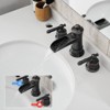ChicFurnit Bathroom Sink Faucet 8 Inch Widespread Design with Pop Up Drain and Hose for Sleek Vanities, Brown, 15.7"*11.8"*3.3" - 3 of 4