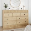 Fluted 7-Drawer Dresser, 54" Wide Wooden Chest - Multi-Room Storage Organizer for Living Room, Hallway & Entryway - 3 of 4