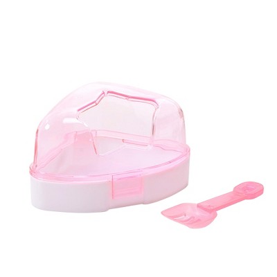 Hamster bathroom toys, five-star entrance transparent bathtub, golden bear red five-star bathroom sand shovel sand bathroom