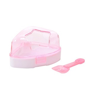 Hamster bathroom toys, five-star entrance transparent bathtub, golden bear red five-star bathroom sand shovel sand bathroom - 1 of 4