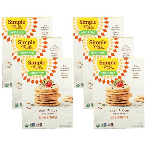 Simple Mills Everything Seed Flour Crackers - Case Of 6/4.25 Oz : Target