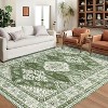 Washable Rug with TPR Non-Slip Backing, Thin Distressed Vintage Rug Low-Pile Floor Carpet Stain Resistant Rugs for Living Room Bedroom, Entryway - 3 of 4