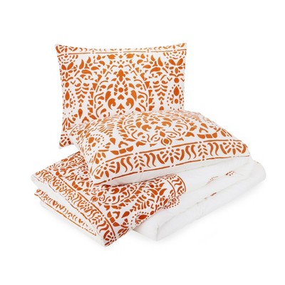 Full Blue Cotton Boho-Chic Sham Set
