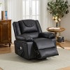 Heated Massage Power Lift Recliner Chair for Seniors,39"W PU Remote Control Sofa with Side Pockets for Living Room-Baofuwish - 2 of 4