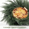 24 inch real cedar wreath front door large artificial green pine wreathxmas home indoor outdoor wall window farmhouse fireplace decor - 2 of 4