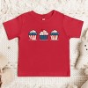 The Juniper Shop Patriotic Cupcakes Toddler Short Sleeve Tee - 2 of 4