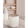 White Boucle Patchwork Storage Side Table - image 2 of 4