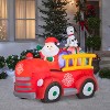 Gemmy Christmas Inflatable Santa's Vintage Fire Truck, 5 ft Tall, Multi - 2 of 4