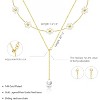14K Gold-Plated Pearl Necklace Set: Dainty Layered Daisy Choker, Trendy Jewelry Gift for Women - 4 of 4