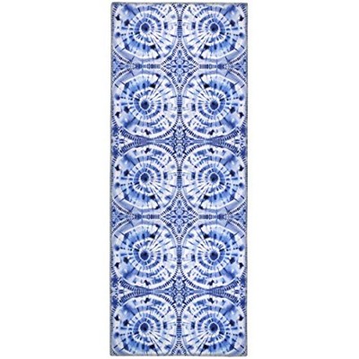 Homefires Shibori Blue Indoor Rug – Stylish, Soft, Durable, and Easy to Clean Accent Rug for Living Rooms, Bedrooms, or Entryways