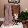 Parkland Collection,Sara Transitional Burgundy 52" X 67" Woven Handloom Throw - 2 of 4