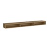 70.9" Wood TV Stand with Three Open Shelves and Slim Profile for Living Room and Bedroom - 3 of 4