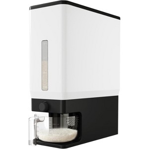 Rice Dispenser 25 Lbs(11.3kg), Rice Storage Container Sealed Moisture Proof with Measuring Cup for Kitchen Pantry Household, BPA-Free, 1 Pack - 1 of 4