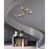 ET2 Lighting Pearl 6 - Light Pendant in  Black/Natural Aged Brass - 3 of 3