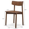 Mid-Century Walnut Dining Chairs, Set of 2 – New Design Solid Wood, 17.5"W, Indoor/Outdoor Versatile Side Chairs for Dining Room, Bedroom, Patio - 2 of 4