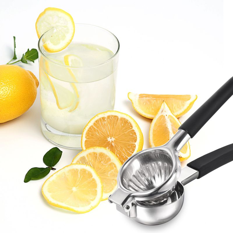 Unique Bargains Manual Hand Squeezer Stainless Steel Lemon Citrus Juicer with Non-Slip Grip Handle Suitable, 3 of 4