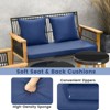 Tangkula 7PCS Conversation Set Rattan Woven Chair Set w/ 2 Coffee Tables & 2 Ottomans - 2 of 4