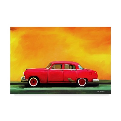 16" x 24" Red Car 2 by Ata Alishahi - Trademark Fine Art