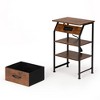 Sevobal Nightstands 2 Sets Of Cloth Nightstand With Drawer, Lamp, Open Compartment, Elegant And Simple Design, Brown, 15.4"*11.7"*25.2" - 4 of 4