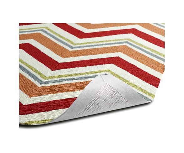 2'X6' Chevron Runner Red - Kaleen Rugs