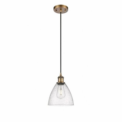 Bristol Glass - 1 Light Mini Pendant In Industrial Style-11.25 Inches Tall and 7.5 Inches Wide