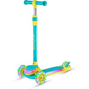 Lifemaster 3-Wheel Kids Scooter with Multi-Color Lights on Deck & Wheels – 5-Height Adjustable Handlebar, Child Safety Certified, Boys & Girls Ages 3+ - 1 of 4
