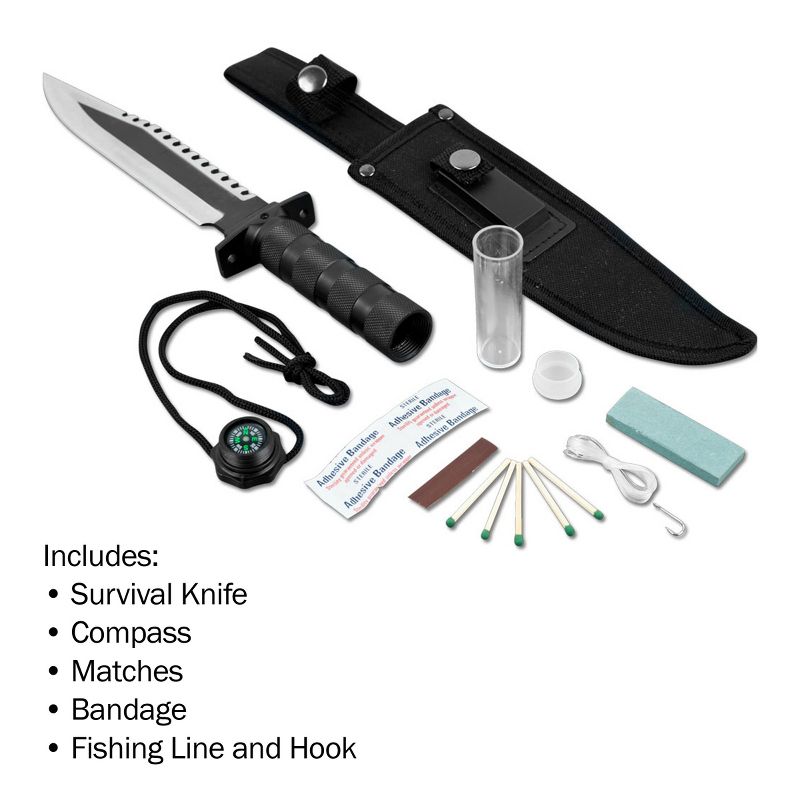 Fleming Supply Frontiersman Survival Knife and Kit with Sheath - 12", 2 of 7