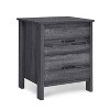 CAVINAS Farmhouse Nightstand Wooden Bedside Table with Drawers End Table for Bedroom, Dark Gray - 3 of 4