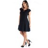 Plus Size Keyhole Neck Dress - 24seven Comfort Apparel™ - 2 of 4