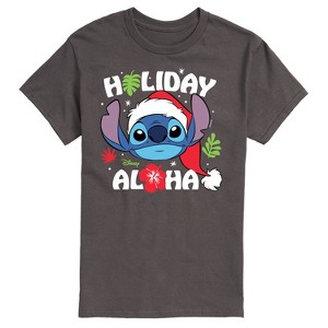 Men's - Lilo and Stitch - Holiday Aloha Short Sleeve Graphic T-Shirt - 1 of 4