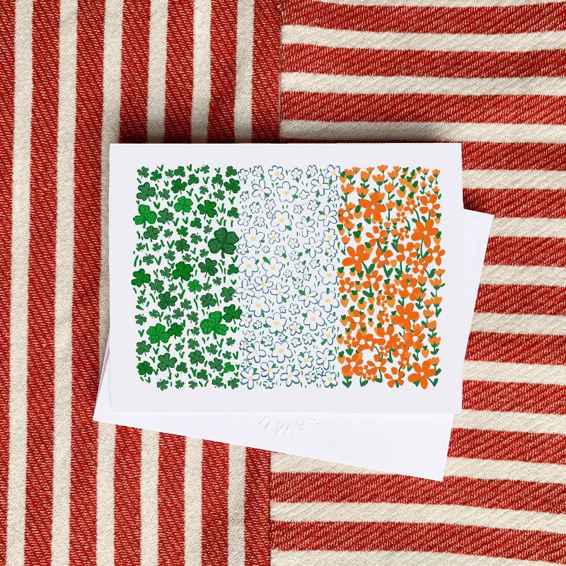 St. Patrick's Day/Irish Floral Flag Greeting Card Pack (3ct) by Ramus & Co, 2 of 6