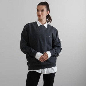 Crew Neck Cotton Oversized Sweatshirt for Women's - 1 of 4