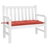 vidaXL Garden Bench Cushion - 39.4"x19.7"x2.8" - Outdoor/Indoor Seat Pad - Non-Slip Ropes - Polyester Melange Red Fabric - 2 of 4