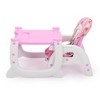 Lirago 3-in-1 Multipurpose Adjustable High Chair for Babies and Toddlers with Feeding Tray and 5 Point Safety Belt Pink - 3 of 4