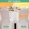 Unique Bargains Polyester Strong Stretchability Wedding Party Chair Sashes 50 Pcs - 4 of 4