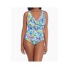 Women's Ruffle Front Long Torso One Piece - Longitude - 2 of 4