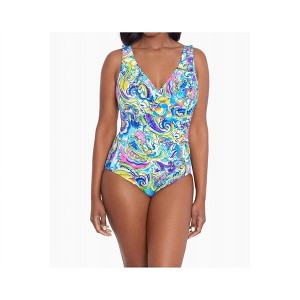 Women's Ruffle Front Long Torso One Piece - Longitude - 1 of 4