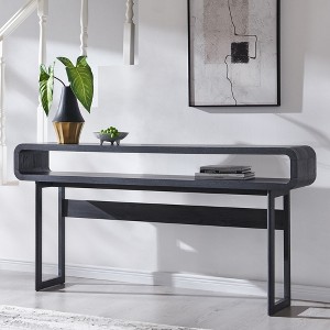 63 Inch Long Console Table, Modern Wood Entryway Table, Narrow Sofa Table Behind Couch for Living Room, Hallway, Foyer - 1 of 4