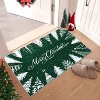 Washable Christmas Tree Rug Non Slip Low Pile Rug Soft Xmas Decorative Floor Cover Foldable Indoor Carpet for Living Room Bedroom,Green/2'x3' - 2 of 4