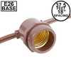 Novelty Lights 37.5 Feet Heavy Duty Light Strings and Sets with 25 In-Line E26 Sockets, Brown Wire PVC Stringer, 18" Spacing, End-To-End Connectable - 2 of 4