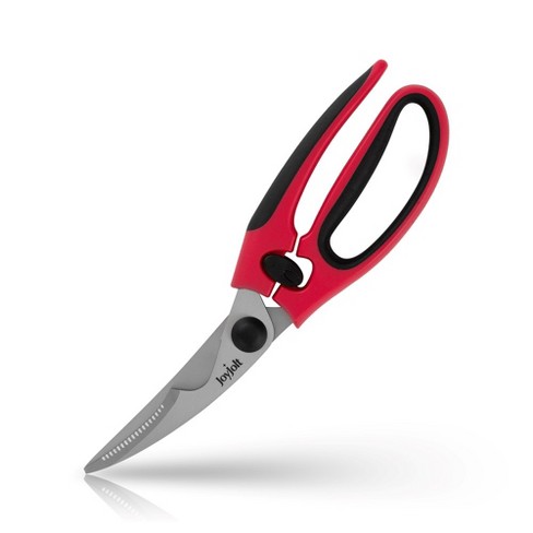 Joyjolt Heavy Duty Poultry Shears Stainless Steel Kitchen Scissors All  Purpose Meat Scissors - Red : Target