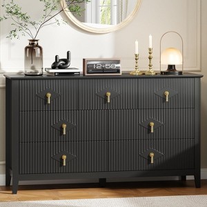 54-Inch Fluted 7-Drawer Wood Dresser Modern Chest of Drawers for Bedroom, Living Room, Hallway & Entryway Storage - 1 of 4