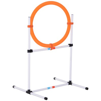 PawHut 3-Piece White Dog Agility Training Set with Carry Bag