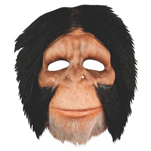 Adults Chimpanzee Face Latex Half Mask -  One Size - 1 of 1