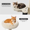 Hidden Litter Box Enclosure with Large Cat Tree 55 Inch 2-in-1 Modern Multi-Level Pussy Tower Condo Toilet Furniture - 4 of 4