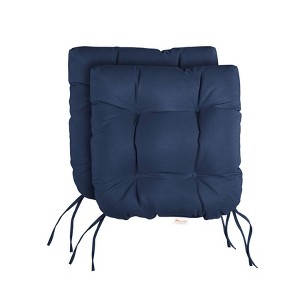2pc 19" x 19" x 3" Outdoor Tufted U-Shaped Chair Cushions - Sorra Home - 1 of 3